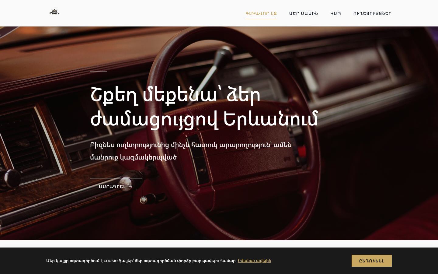 Preview of a website generated by Trafium
