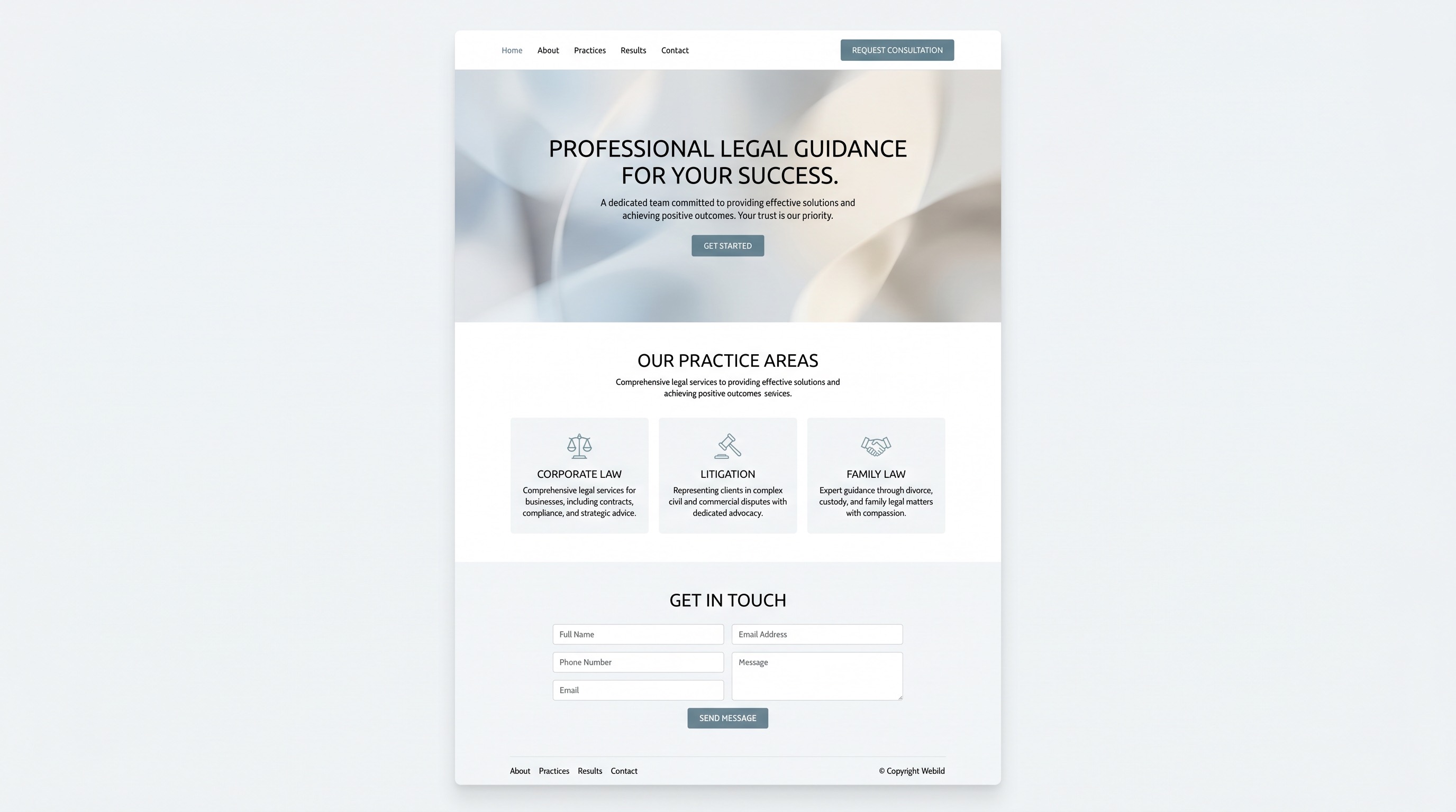 Preview of a Berlin law firm website